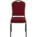 Flash Furniture HERCULES™ Fabric Gold Vein Frame Crown Back Banquet Chair; Burgundy; 40/Pack