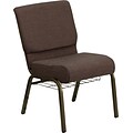 Flash Furniture HERCULES™ Fabric Church Chair With 4T Seat; Brown; 40/Pack