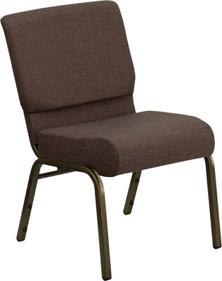 Flash Furniture HERCULES™ Fabric Stacking Church Chair With 4T Seat; Brown; 20/Pack