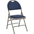 Flash Furniture HERCULES™ Triple Braced Fabric Armless Folding Chair; Navy; 80/Pack