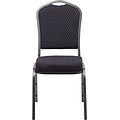 Flash Furniture HERCULES™ Fabric Silver Vein Frame Crown Back Banquet Chair; Black; 20/Pack