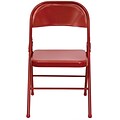 Flash Furniture HERCULES™ Steel Armless Folding Chair; Red; 52/Pack