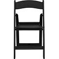 Flash Furniture HERCULES™ Vinyl Armless Folding Chair; Black; 32/Pack