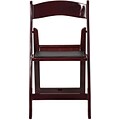 Flash Furniture HERCULES™ Vinyl Armless Folding Chair; Red Mahogany; 24/Pack