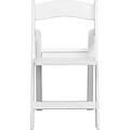 Flash Furniture HERCULES™ Plastic Armless Folding Chair With Slatted Seat; White; 40/Pack