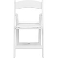 Flash Furniture HERCULES™ Vinyl Armless Folding Chair; White; 24/Pack