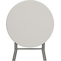 Flash Furniture 30 1/4H x 31 1/4L x 31 1/4D Granite Plastic Folding Table; White; 15/Pack