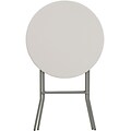 Flash Furniture 43 1/2H x 31 1/4L Granite Plastic Bar Height Folding Table; White; 10/Pack