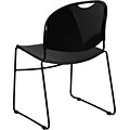 Flash Furniture HERCULES™ Polypropylene Black Frame Ultra Compact Stack Chair; Black; 15/Pack