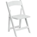 Flash Furniture HERCULES™ Wood Armless Folding Chair, White, 4/Pack
