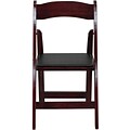 Flash Furniture HERCULES™ Wood Armless Folding Chair; Mahogany; 80/Pack