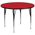 Flash Furniture 42 Round Laminate Activity Table w/Standard Height Adjustable Legs, Red