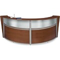 OFM Marque Double-Unit Plexi-Reception Station, Cherry