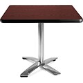 OFM 29 1/2 x 35 3/4 x 35 3/4 Square Laminate Flip-Top Multi-Purpose Table, Mahogany