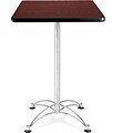 OFM 41 1/2 x 23 3/4 x 23 3/4 Square Laminate Cafe Height Table, Mahogany