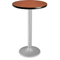 OFM 41 1/4 x 23 3/4 x 23 3/4 Round Laminate Flip-Top Folding Cafe Height Table, Cherry