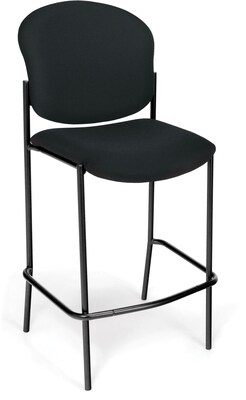 OFM Manor 2-Pack Fabric Cafe Height Chair, Black (408C-2PK-805)