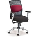 OFM AirFlo Fabric High Back Executive Task Chair With Silver Accents, Burgundy