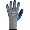 Ansell 80-100 Poly/Cotton/Natural Rubber Gray/Blue Latex Gloves, Size Group 8, 12/Pair