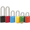 Master Lock® 6835 Safety Series™ Pro Series® High Visibility Aluminum Padlock, 5 Pin, Red