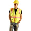 OccuNomix LUX-XTRANS Classic Solid Two-Tone Contractors Surveyors Vest, Large