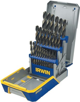 Irwin® Reduced Shank HSS Black and Gold Metal Index Drill Bit Set
