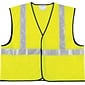 MCR Safety Economy Safety Vest, ANSI Class R2, Lime, 2XL, 1 Each