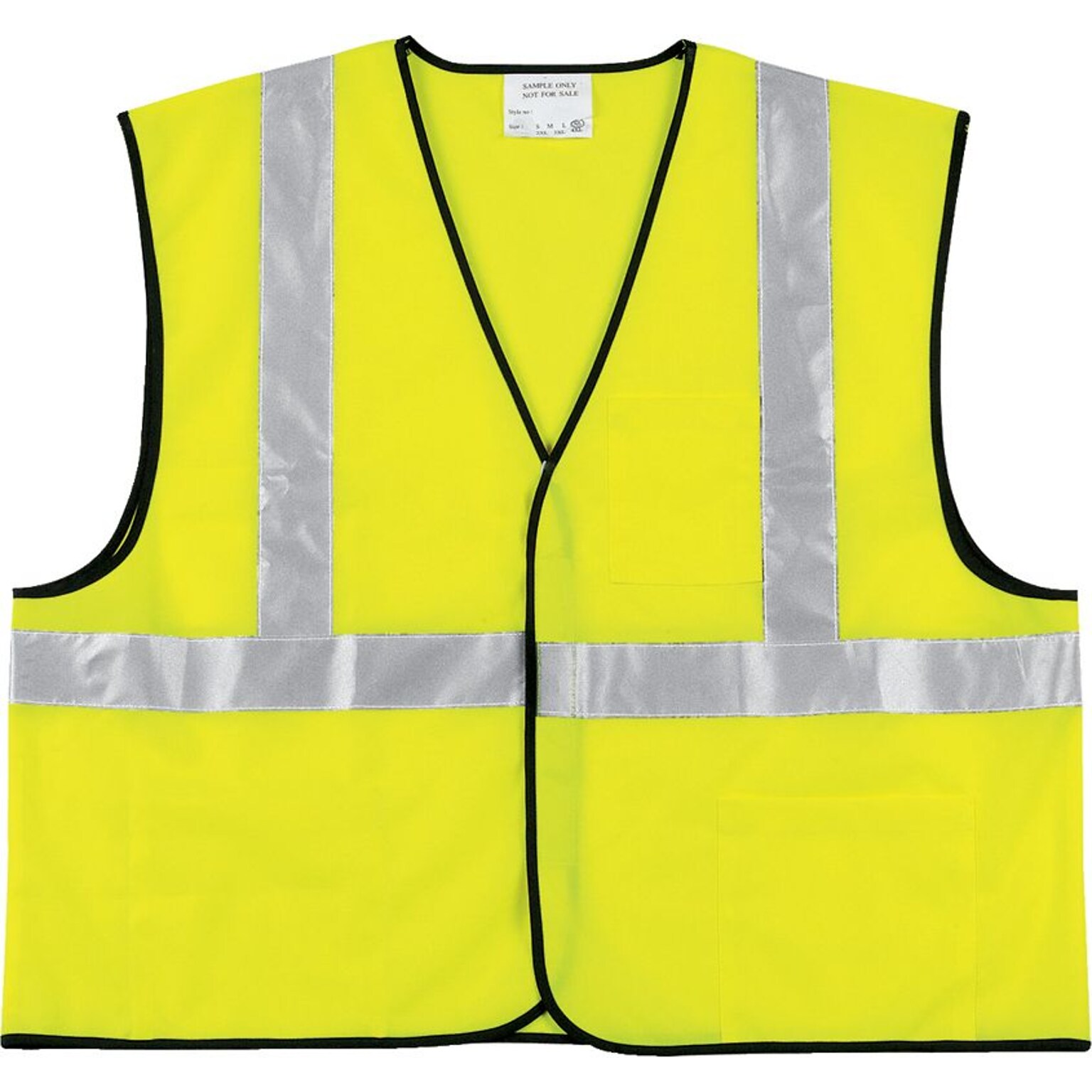 MCR Safety Economy Safety Vest, ANSI Class R2, Lime, 3XL, 1 Each