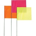 Presco 24(L) x 3(W) x 2(H) Stake Flag, Yellow, 100/Pack