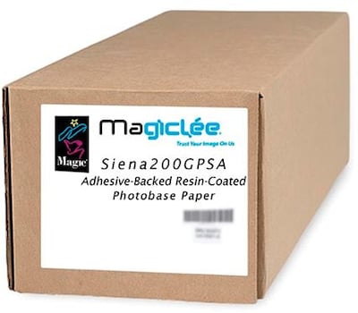 Magiclee/Magic Siena 200G PSA 24 x 50 Coated Gloss Microporous Photobase Paper, Bright White, Roll