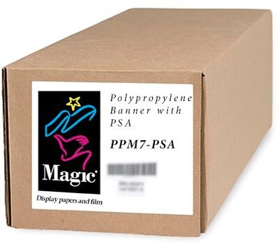 Magiclee/Magic PPM7-PSA 24 x 10 Coated Matte Pressure Sensitive Banner, Bright White, Roll