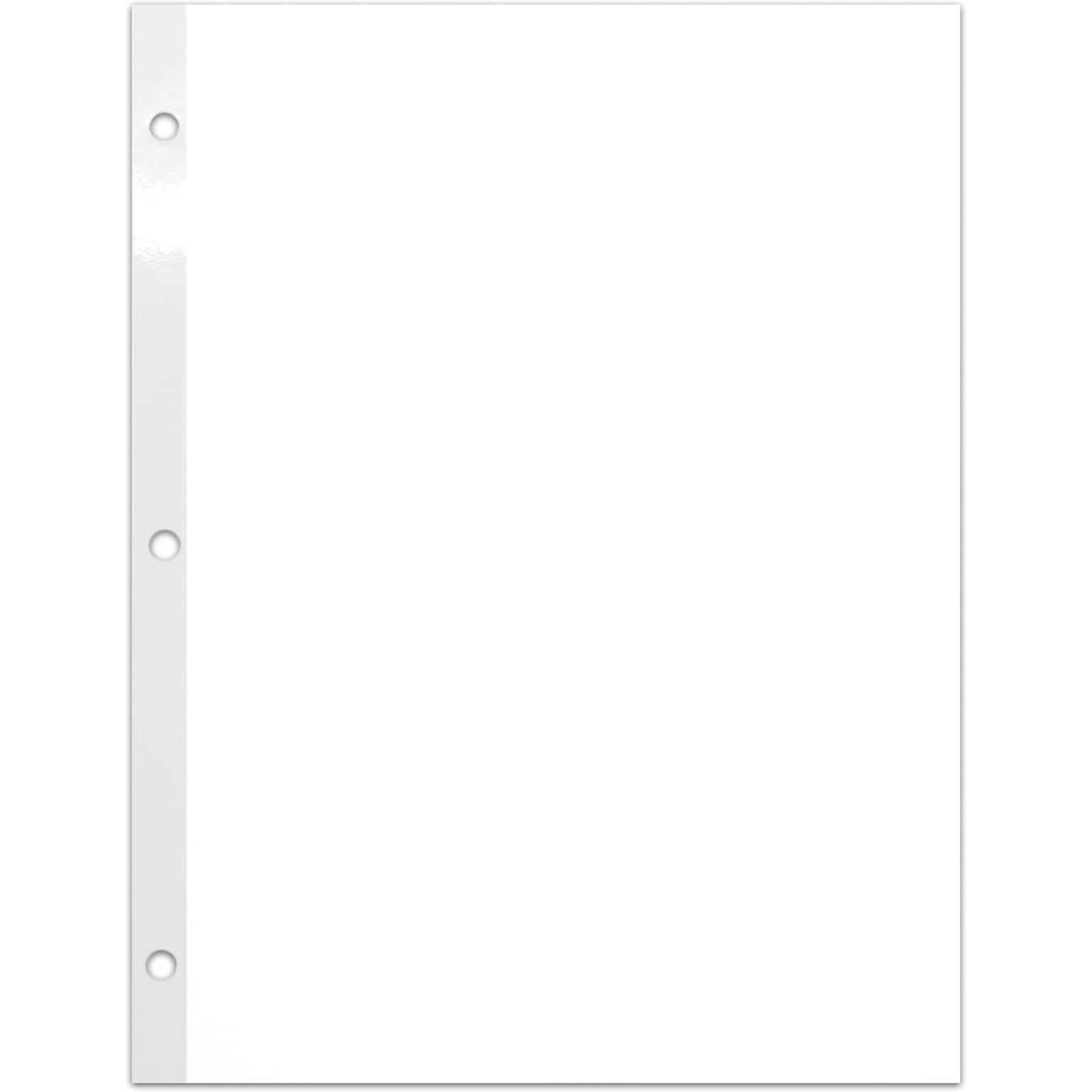 Mylar 8.5 x 11 3-Hole Punched Bond Paper, 24 lbs., 92 Brightness, 2500/Carton