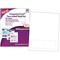 Blanks/USA® 3 3/8 x 2 1/8 28 lbs. Ledger Integrated Club Card With 2 Card, White, 50/Pack