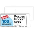 Blanks/USA® 8 7/8 x 4 10 Pt. Right Folder With One Pocket, Cast Coat White, 100/Pack