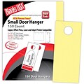 Blanks/USA® Digital Bristol Cover Door Hanger, 3.67 x 8 1/2, Canary Yellow, 50/Pack