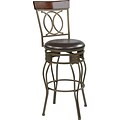 Office Star OSP Designs 30 Faux Leather, Cosmo Metal Swivel Bar Stool, Espresso