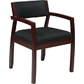 Office Star OSP Designs Fabric Guest Chair With Upholstered Back, Napa Mahogany