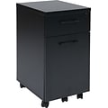 Office Star Pro-Line II™ Prado Laminate/Metal Pulls Mobile File Cabinet, Black