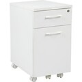 Office Star Pro-Line II™ Prado 2-Drawer Mobile Pedestal File Cabinet, White (PRD3085-WH)