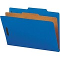 Nature Saver Cleared Pressboard Classification Folder, 1-Divider, Legal Size, Dark Blue, 10/Pack (SP