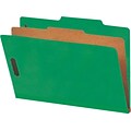 Nature Saver® Cleared Top-tab 1-Divider Classification Folder; Legal Size, Green, 10/Box