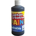 Captain Creative Washable Paint™, Black, 16 oz.