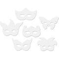 Chenille Kraft® Creativity Street® Die Cut Mardi Gras Masks; 9 x 4, White, 24/Pack