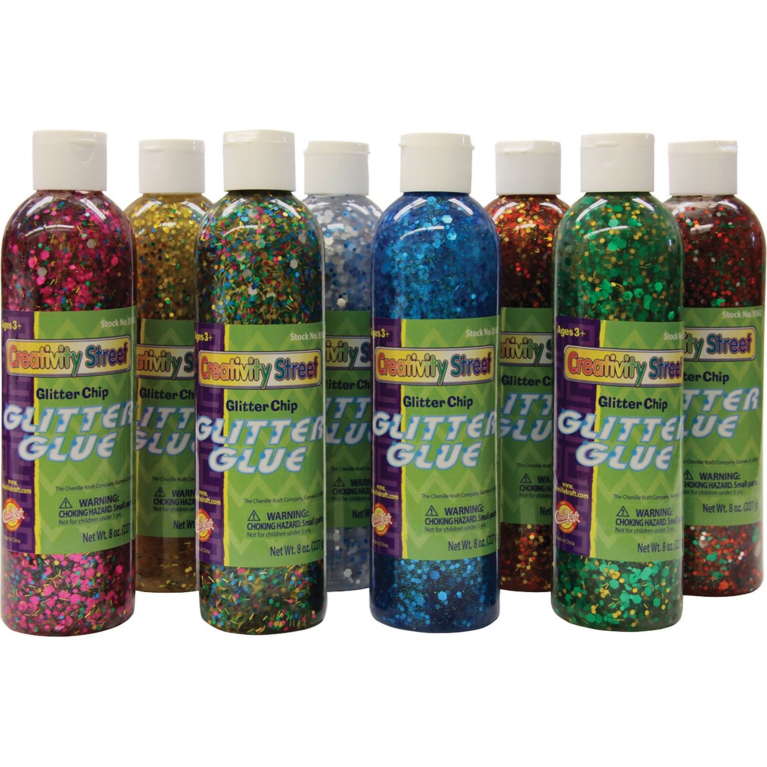 Chenille Kraft Glitter Craft Glue, 8/Pack (CK-8562)