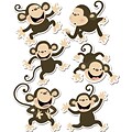 Monkeys Cut-Outs Variety Pack, 6 Designs, 6 x 6, 36/pkg