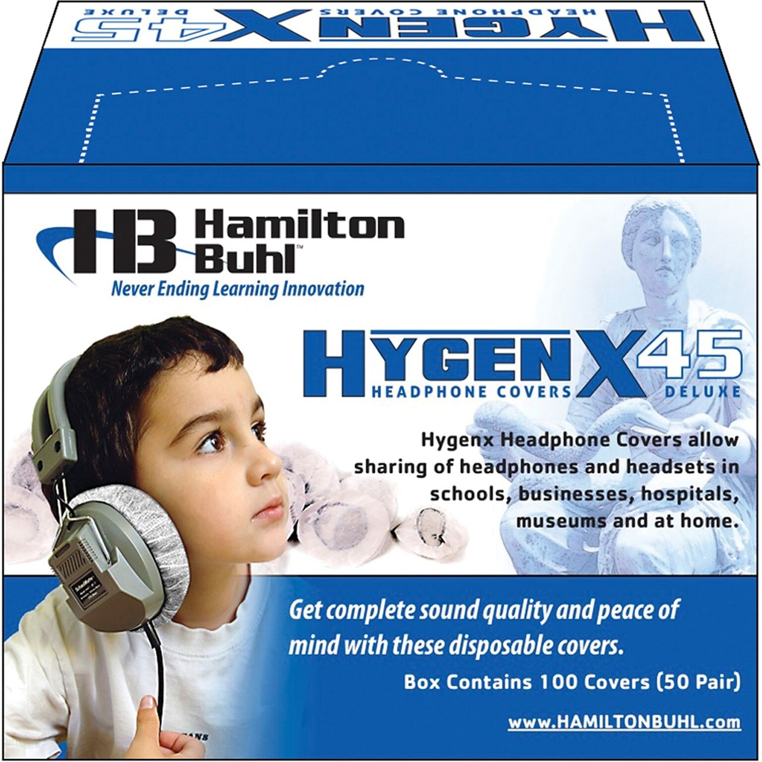 HamiltonBuhl HygenX Sanitary Ear Cushion Covers for Headphones & Headsets