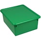 Romanoff Stowaway Letter Box 13.5"H x 10.75"W Plastic Bin With Lid, Green (ROM16005)
