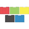 Top Notch Teacher Products Polka Dot File Folder, 3-Tab, Letter Size, Assorted Polka Dots, 12/Pack (TOP3304)