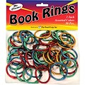 Book Rings, Assorted Colors, 50/Pack