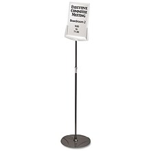 Durable Sherpa Infobase Sign Holder, 8.5 x 11, Anthracite Grey Acrylic (5589-57)